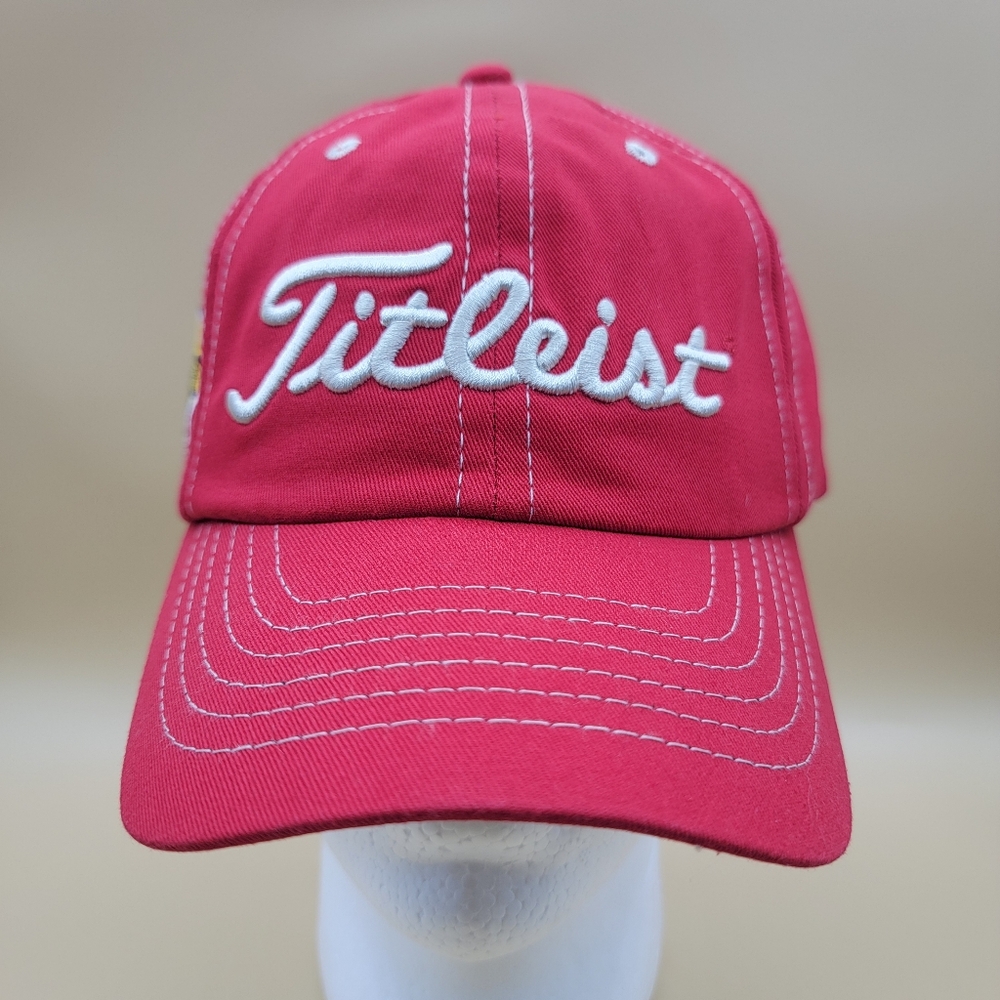 Titleist Lowe's Men's Golf Hat Red White White Adjustable Cap 100% Cotton New